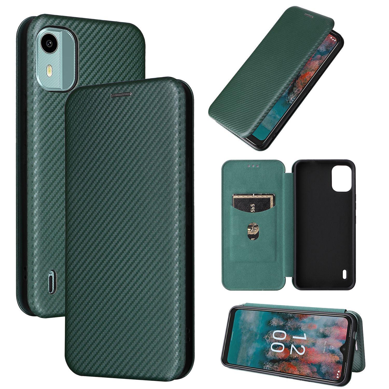 Housse étui Livre Flip Pour Nokia C12 Pro - Modèle Flipstyle, Couleur Noire, Marque K-S-Trade, Neuf