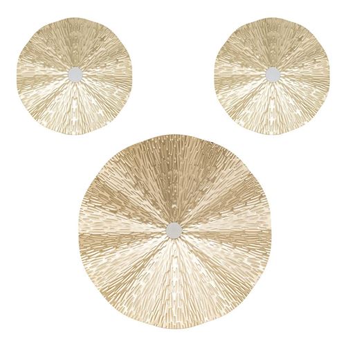 Non Communiqué Or Atmosphera Créateur D'intérieur - Lot De 3 Décorations Murales "Leslie" 33Cm