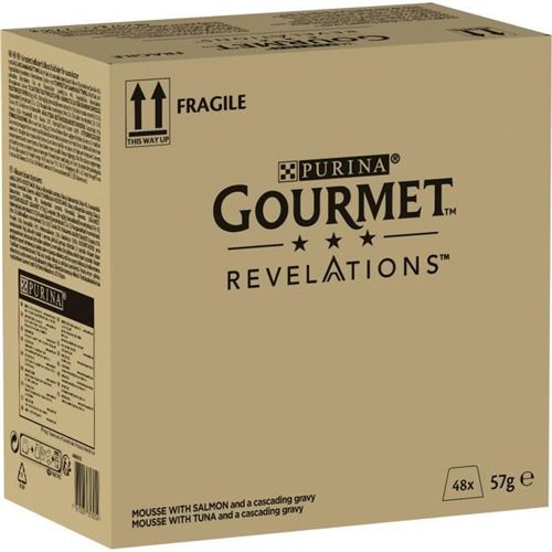 PURINA GOURMETTM REVELATIONSTM Mousseline au Thon et saumon nappee de sauce - 4 x 57 g