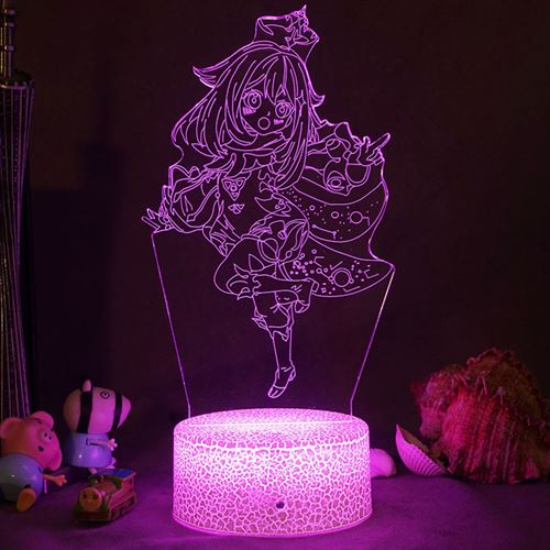 Lampe 3D Tactile Veilleuses Enfant MJ2033 Genshin Impact a 16 Couleurs avec Telecommande