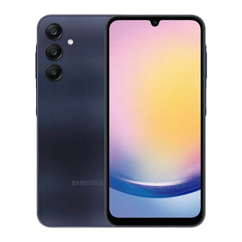Samsung Galaxy A25 - 5G smartphone - double SIM - RAM 8 Go / Mémoire interne 256 Go - microSD slot - écran OEL - 6.5 - 2340 x 1080 pixels (120 Hz) - 3 x caméras arrière 50 MP, 8 MP, 2 MP - front camera 13 MP - bleu-noir