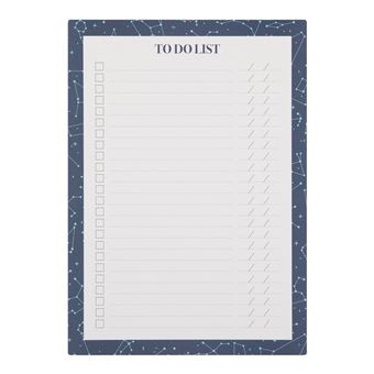 Bloc-notes To-do List - Format A5 - Bleu Marine - Draeger Paris