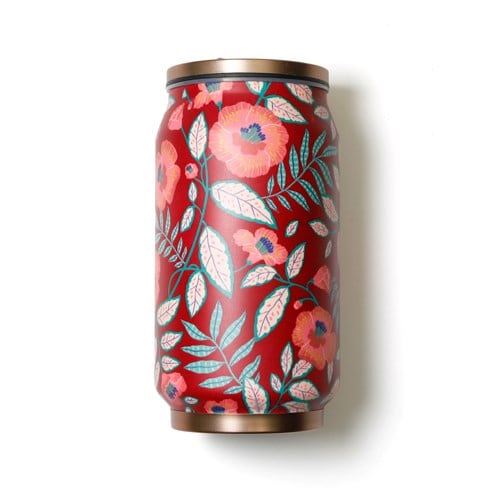Gourde canette isotherme motif floral
