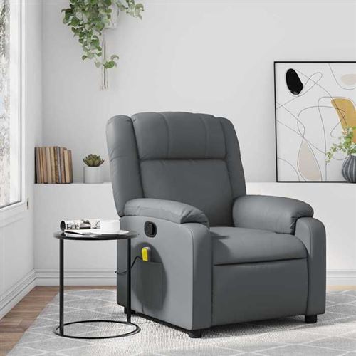Non Communiqué Gris Vidaxl Fauteuil De Massage, Relaxation Similicuir