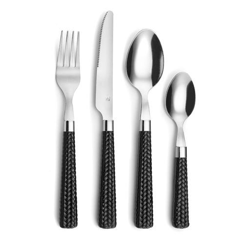 Non Communiqué Noir Pradel Essentiel - Paille - Ménagère 24 Pièces