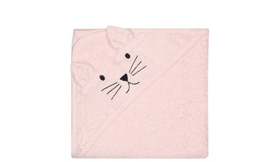 Cape de bain chat en coton rose - Kindsgut