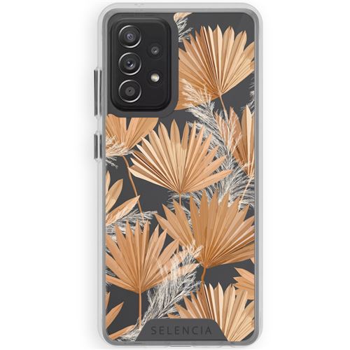Coque pour Samsung Galaxy A52(s) Selencia Feuilles de palmier/Doré