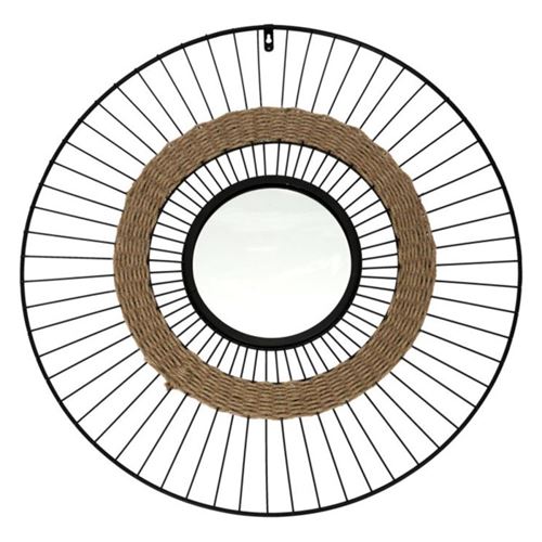 Paris Prix Noir Miroir Mural Rond Design - Image 3