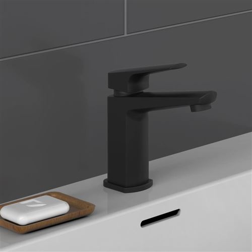 SCHÜTTE Mitigeur de lavabo RAVEN noir mat