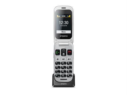 emporiaONE - Téléphone de service - RAM 32 Mo / Mémoire interne 128 Mo - microSD slot - Écran LCD - 240 x 320 pixels - rear camera 2 MP - gris sidéral