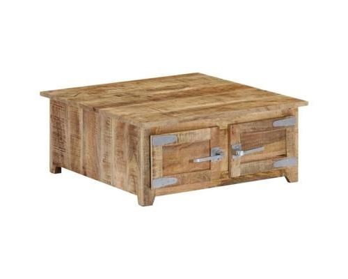 Vidaxl Table Basse 70X70x30 Cm Bois De Manguier Solide - Image 2