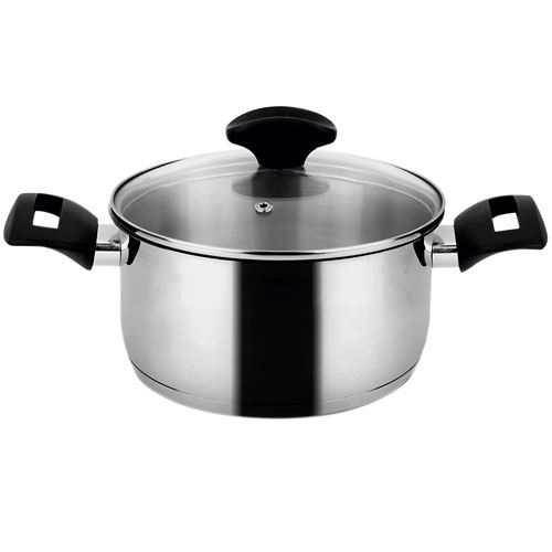 Casserole 24 cm, Induction Couvercle en Verre Acier Inox. à Toutes Cuisinières, FAGOR, Alaia, , Argent