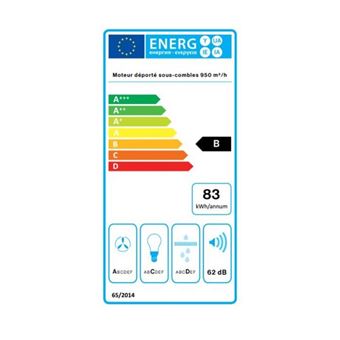 Falmec Nuvola Led 90 - Hotte - plafond - largeur : 97.3 cm - profondeur : 54 cm - extraction et recirculation (avec kit de recirculation supplémentaire) - without motor - inox