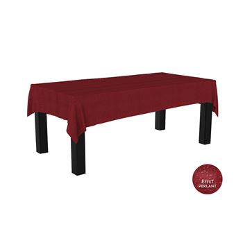 Nappe rectangulaire Lino 260x170cm - Coloris rouge - Billard - Achat & prix