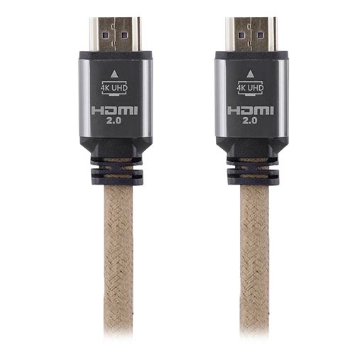 TNB ROPE - Câble HDMI M/M 2.0 compatible 4K 2m - marron - Connectique Audio  / Vidéo - Achat & prix