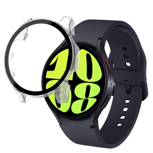 Coque compatible Samsung Galaxy Watch 6 44mm - Protection rigide étui transparent écran verre trempé Phonillico®