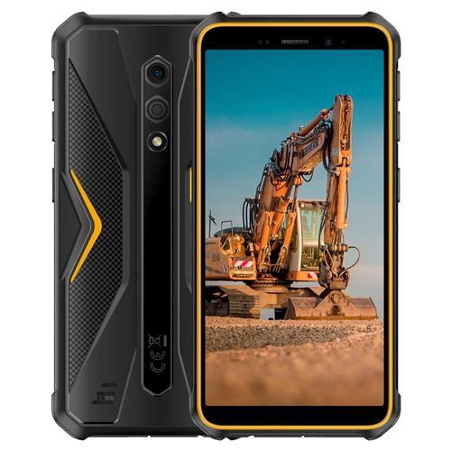 Smartphone Robuste 4G 5.45 Pouces Android 13 3GB+32GB Déverrouillage Facial NFC Orange YONIS