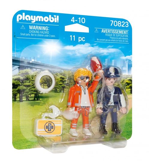 70823 DUOPACK SPOEDARTS EN POLITIEAGENTE / PLAYMOBIL DU
