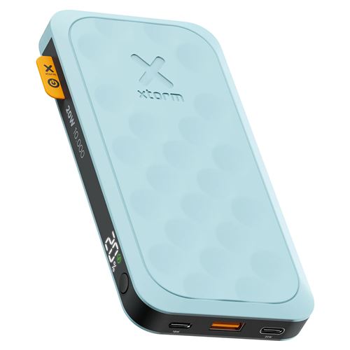 xtorm Fuel Series 5 - Banque d'alimentation - 10000 mAh - 20 Watt - PD, QC 3.0 - 3 connecteurs de sortie (USB, 2 x USB-C) - bleu