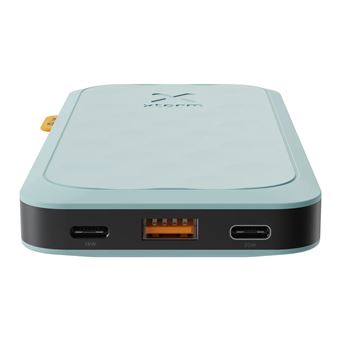 Batterie Externe 10000mAh 20W 2x USB-C plus USB Écran LED Design Compact Xtorm Bleu Clair