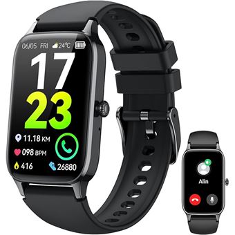 Montre Connectée Homme avec Lampe de Poche LED Étanche 3ATM Militaire