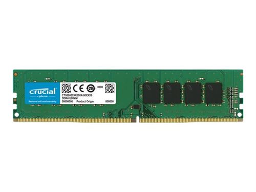 Crucial Classic - DDR4 - module - 8 Go - DIMM 288 broches - 3200 MT/s / PC4-25600 - CL22 - 1.2 V - mémoire sans tampon - non ECC