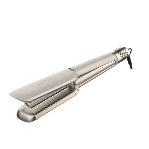 Cecotec Plancha de Pelo con Aire Air Lisse Champagne. 600W, Protege el Cabello, Tecnología Iónica, Keratina y Aceite de Argán