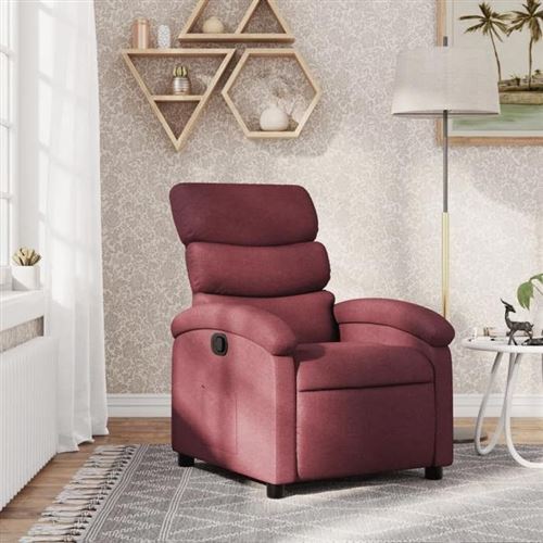 Fauteuil inclinable Rouge bordeaux Tissu Vidaxl