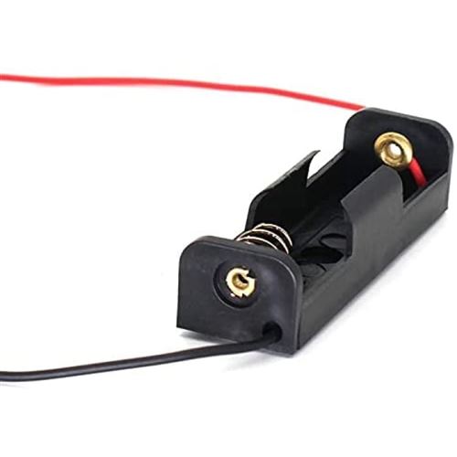 Compartiment à piles AA 5.6x1.6 cm Compatible avec les piles AA, pour drones, voitures et hélicoptères RC Noir, plastique