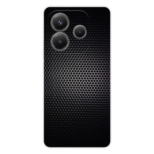 Coque en silicone imprimée compatible Xiaomi Redmi Note 14 5G Dark Metal