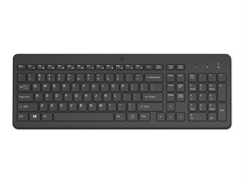 HP 225 - Clavier - disposition des zones 2,5 - sans fil - 2.4 GHz - Portugais - noir