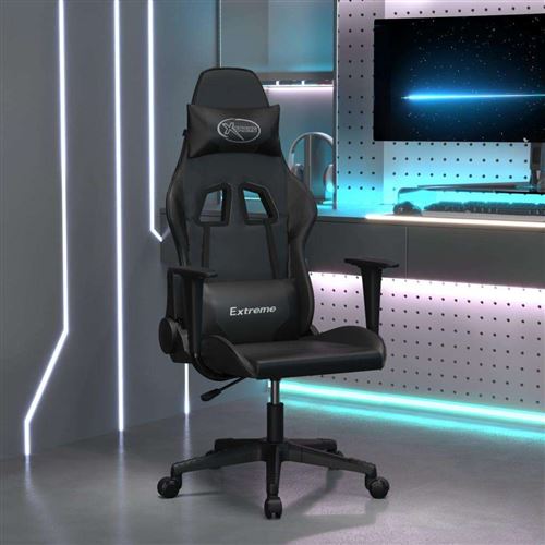 Chaise de jeu Noir Similicuir 