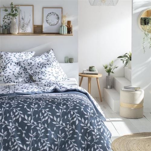 Parure de lit Flower garden - 260x240 cm - 2 personnes - Coton imprimé floral