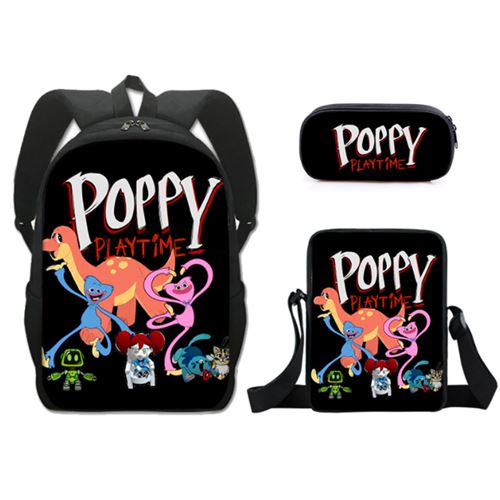 Set de 3 pièces Sacs à Dos Poppy Time Noir 014