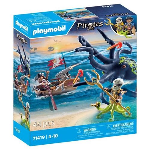 Playmobil Pirates 71419 Pirate avec pieuvre géante