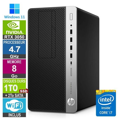 PC Gamer Lpg-600G5 i7-9700 4.70Ghz 8Go/1To SSD + 2To/Rtx 3050