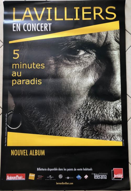 Bernard LAVILLIERS - 5 minutes au paradis - AFFICHE