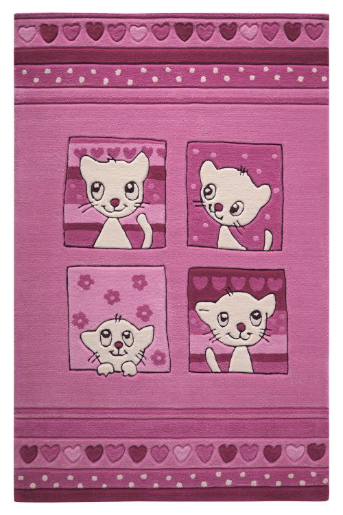 Tapis enfant Kitty Kat par Smart Kids Violet 110x170