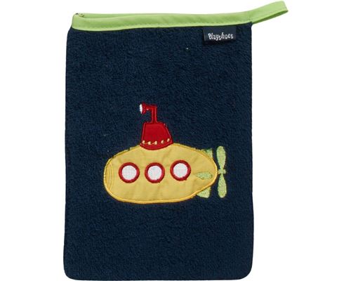 Playshoes débarbouillette sous-marin 20 cm bleu foncé