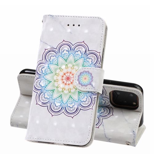 Etui en PU Revêtement de style d'impression 3D fleur pour votre Apple iPhone XR 6.1 pouces (2019)