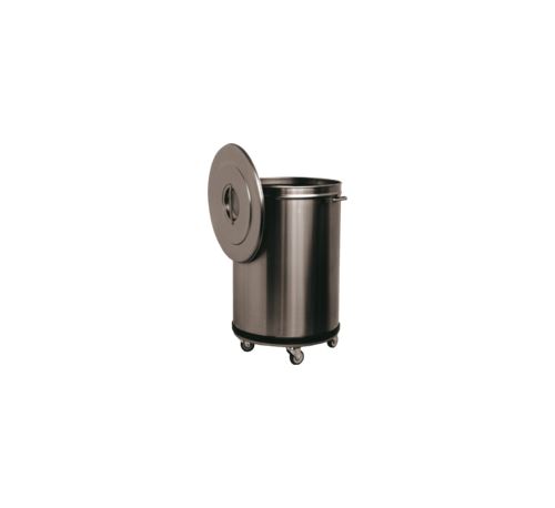 Bac à Déchets 90 L Inox Roulant - 47 cm 9000 cl