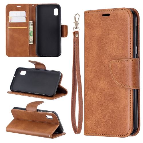 Etui en PU avec support couleur marron pour votre Samsung Galaxy A10e