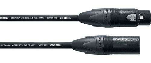 Cordial CSM5FM-GOLD - Câble microphone XLR mâle - XLR femelle or Neutrik 5 m
