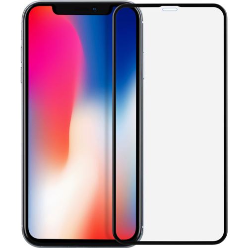 Protecteur écran en verre trempé 0.2mm pleine grandeur anti-explosion noir pour votre Apple iPhone XR