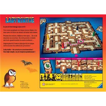 Labyrinthe - Ravensburger - Jeu de société famille - Chasse au trésor dans  un labyrinthe en mouvement - Dès 7 ans