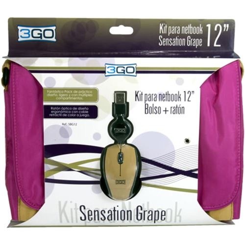 3GO Sensation 12 Sac Messenger Rose - Sacoches d'ordinateurs portables (Sac Messenger, 30,5 cm (12), Sangle épaule, 600 g, Rose)