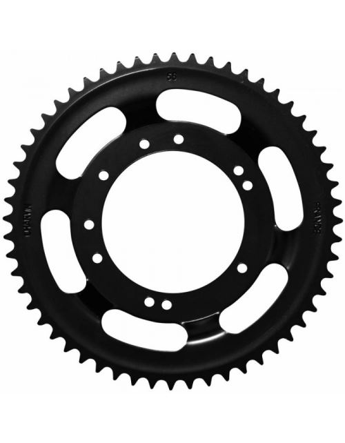 Couronne cyclo adaptable peugeot 103 roue alu grimeca 56 dts noir (alesage 98mm) 10 trous -selection p2r-