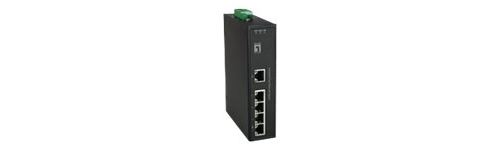 LevelOne IFS-0501 - commutateur - 5 ports - Ordinateur de bureau, Montage sur rail DIN, fixation murale