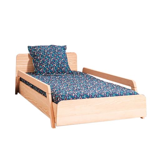 43 12 Sur Akiten Retail Lit Enfant Avec Barrieres Pixia Bois Naturel 90x190 Cm Achat Prix Fnac