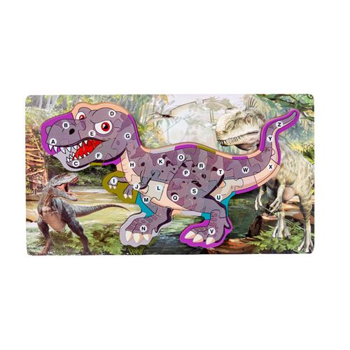  Puzzle en bois dinosaures pour enfants 01 - Multicolore 